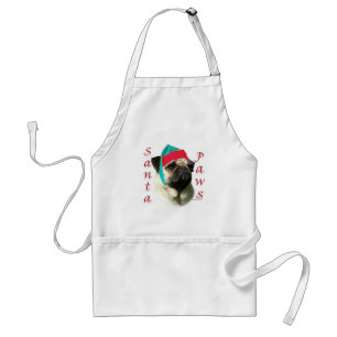 Pug (fawn) Santa Paws Standaard Schort