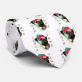 Pug (fawn) Santa Paws Stropdas (Opgerold)