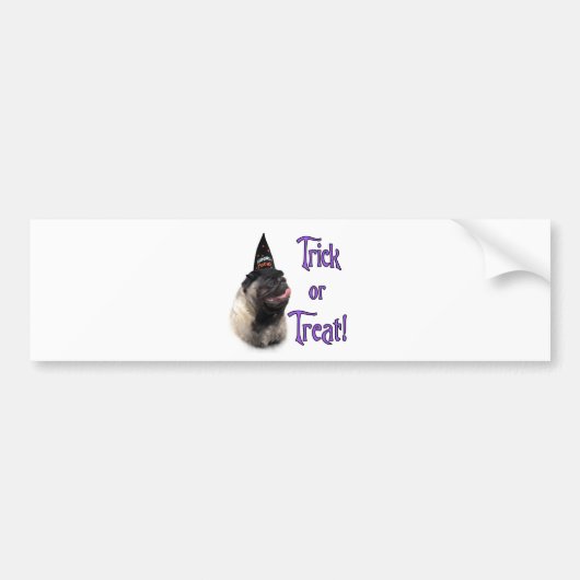 Pug (fawn) Trick Bumpersticker (Voorkant)