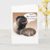 Pug (fawn) Turkije Kaart (Gele Bloem)