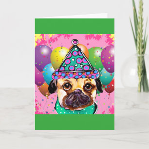 Pug Feestdagen Kaart