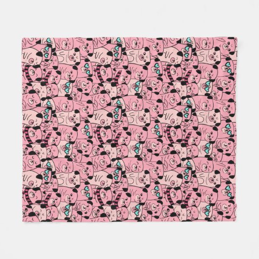 Pug Fleece Blanket (Voorkant (Horizontaal))