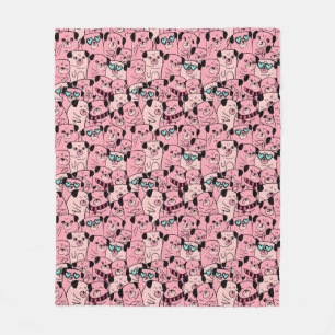 Pug Fleece Blanket Deken