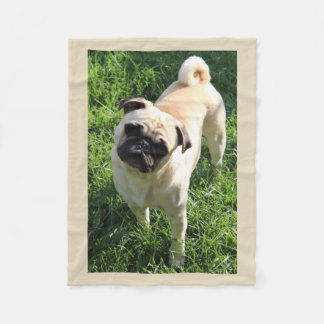 Pug fleece deken