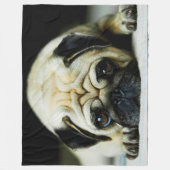 Pug Fleece Deken (Voorkant)