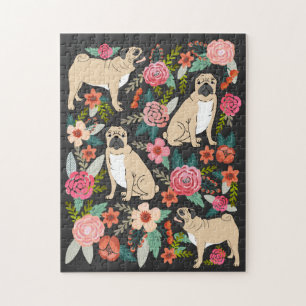 Pug Florals Legpuzzel