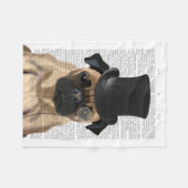Pug, Formele hond en Pet Fleece Deken (Voorkant (Horizontaal))