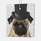 Pug, Formele hond en Pet Keramisch Ornament (Links)