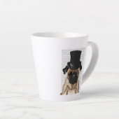Pug, Formele hond en Pet Latte Mok (Rechterhoek)