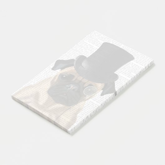 Pug, Formele hond en Pet Post-it® Notes (Schuin)