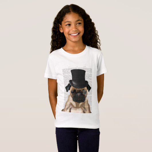 Pug, Formele hond en Pet T-shirt (Voorkant volledig)