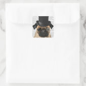 Pug, Formele hond en Pet Vierkante Sticker (Tas)