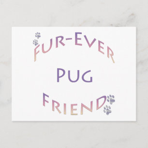 Pug Furever Vriend Briefkaart