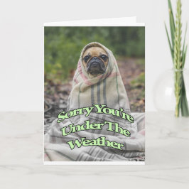 Pug Get Well Card Kaart