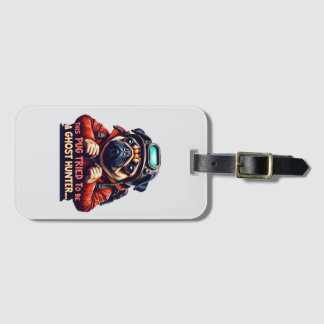 Pug Ghost Hunter Halloween Luggage Tag  Bagagelabel