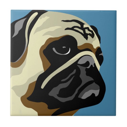 Pug Gifts Tegeltje (Voorkant)