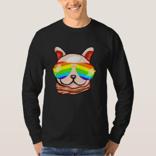 Pug Glasses Dog Sunbril Lesbian Outfit Trans Gi T-shirt