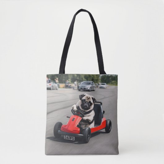 Pug go-kart racen draagtas (Voorkant)