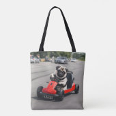 Pug go-kart racen draagtas (Achterkant)