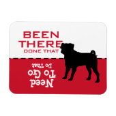 Pug Go Potty  Je Word Magnet-teken Magneet (Horizontaal)