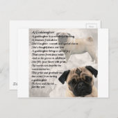 Pug - Goddochter Poem Briefkaart (Voorkant / Achterkant)