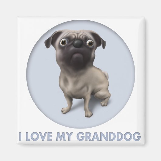 Pug Granddog Magneet (Voorkant)