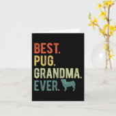 Pug Grootmoeder Ever Hondenliefhebbers Moederdag  Kaart (Gele Bloem)