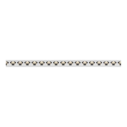 Pug Grosgrain Ribbon Grosgrain Lint (Voorkant)