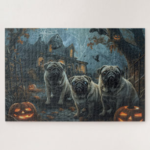 Pug Halloween Nacht Doggy Delight Legpuzzel