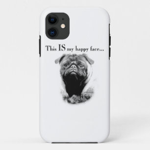 Pug Happy Face iPhone 11 Hoesje