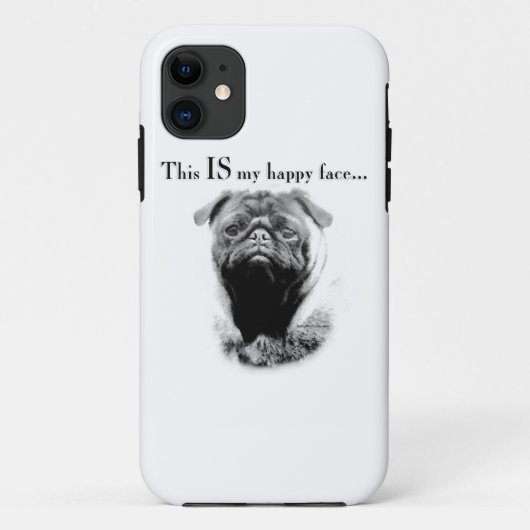 Pug Happy Face Case-Mate iPhone Case (Achterkant)