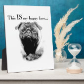 Pug Happy Face Fotoplaat (Zijkant)
