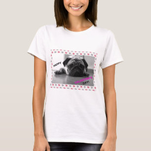 Pug Happy Valentijnsdag T-shirt