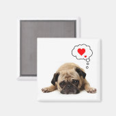 Pug Harten Magneet (Voorkant / Achterkant)