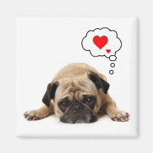 Pug Harten Magneet