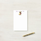 Pug Heart mama Post-it® Notes (Op bureau)