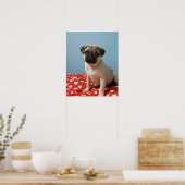 Pug Heart Puppy Poster (Keuken)
