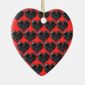 Pug Hearts Keramisch Ornament (Rechts)