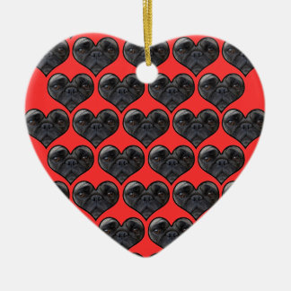 Pug Hearts Keramisch Ornament