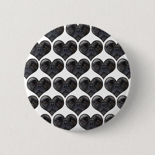 Pug Hearts Ronde Button 5,7 Cm