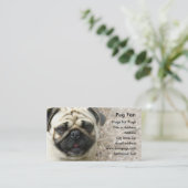 Pug het Visitekaartje van de Foto (Staand voorkant)