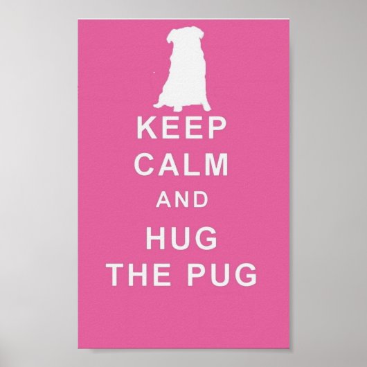 PUG HOG CALM HUG DE GEPUBLICEERDE POSTER BIRTHDAY (Voorkant)