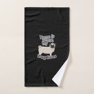 Pug Home Handdoek