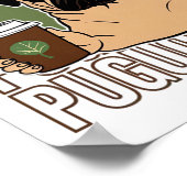 Pug hond cappuccino poster (Hoek)