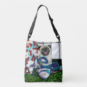 Pug Hond Chinese Draak Crossbody Tas (Achterkant)