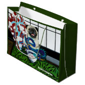 Pug Hond Chinese Draak Groot Cadeauzakje (Voorkant Gekanteld)