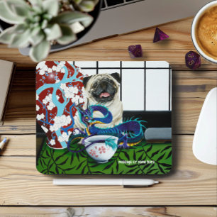 Pug Hond Chinese Draak Muismat