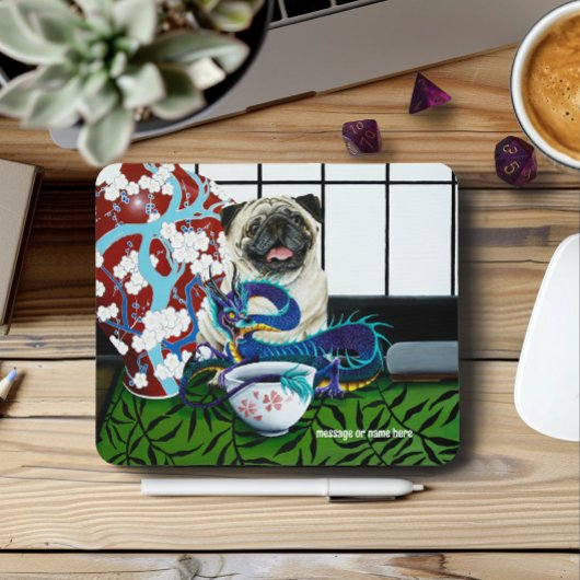 Pug Hond Chinese Draak Muismat