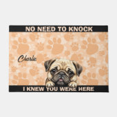 PUG HOND  DEURMAT (Voorkant)