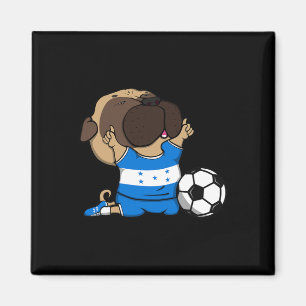 Pug Hond hond voetbalfans trui Hondurese voetballi Magneet